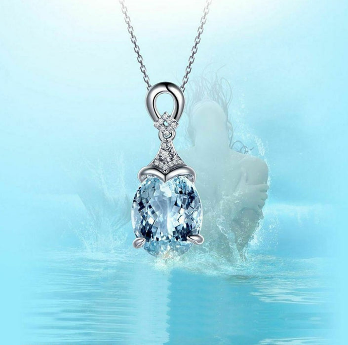 Wholesale Krahai Blue Treasure Pendant with Diamond Set, Colored Gemstone Pendant, Jewelry