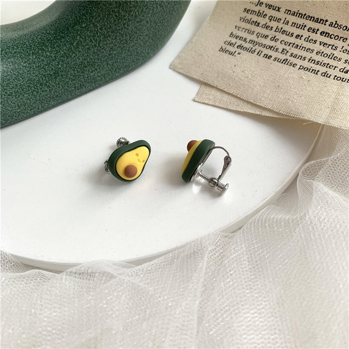 Wholesale Avocado Alloy Paint Ear Clip JDC-ES-ABL010