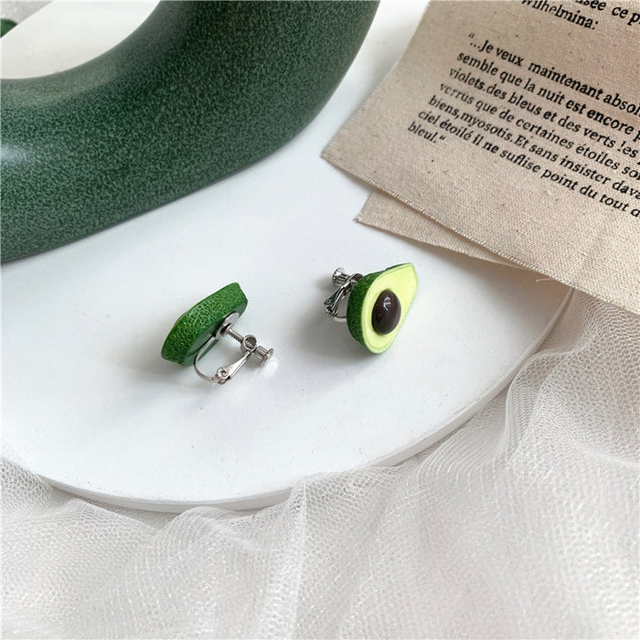 Wholesale Avocado Alloy Paint Ear Clip JDC-ES-ABL010