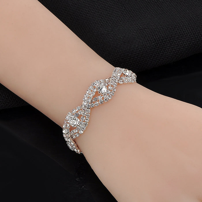 Wholesale Fashionable rhinestone bracelet creative bracelet, simple full diamond alloy bracelet accessory