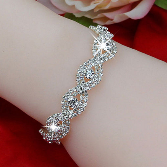 Wholesale Fashionable rhinestone bracelet creative bracelet, simple full diamond alloy bracelet accessory