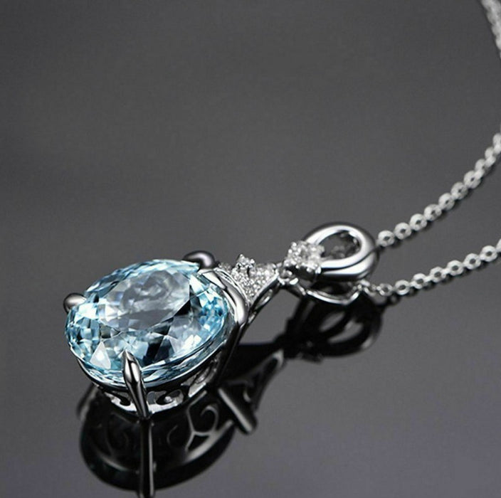 Wholesale Krahai Blue Treasure Pendant with Diamond Set, Colored Gemstone Pendant, Jewelry