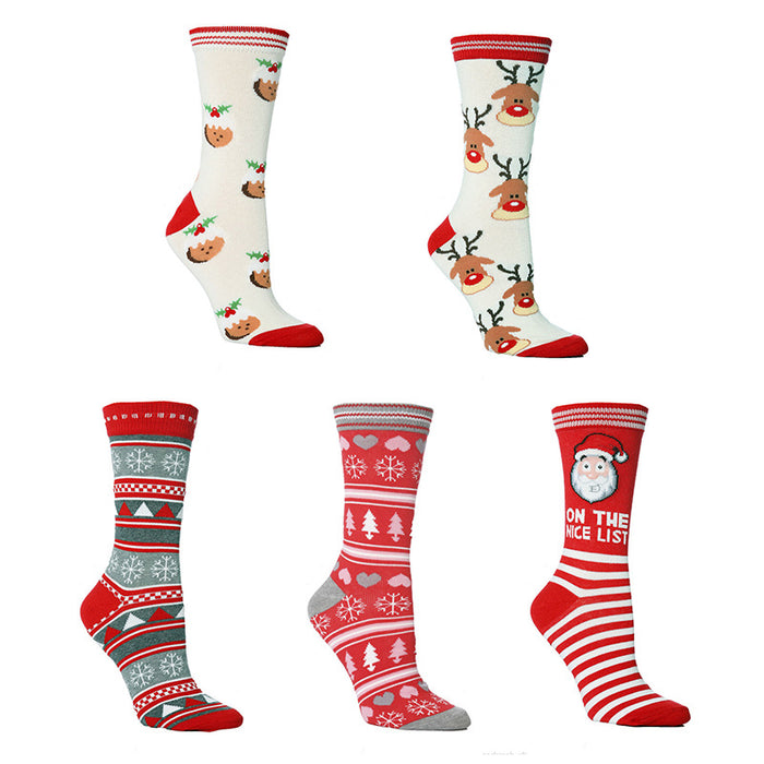 Wholesale Christmas Middle-tube Cotton Socks JDC-SK-XQ040