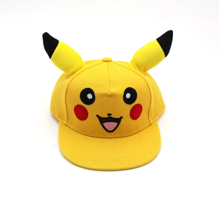 Wholesale Cotton Cute Cartoon Pikachu Flat Brim Parent-child Baseball Cap JDC-FH-ZhiXie020