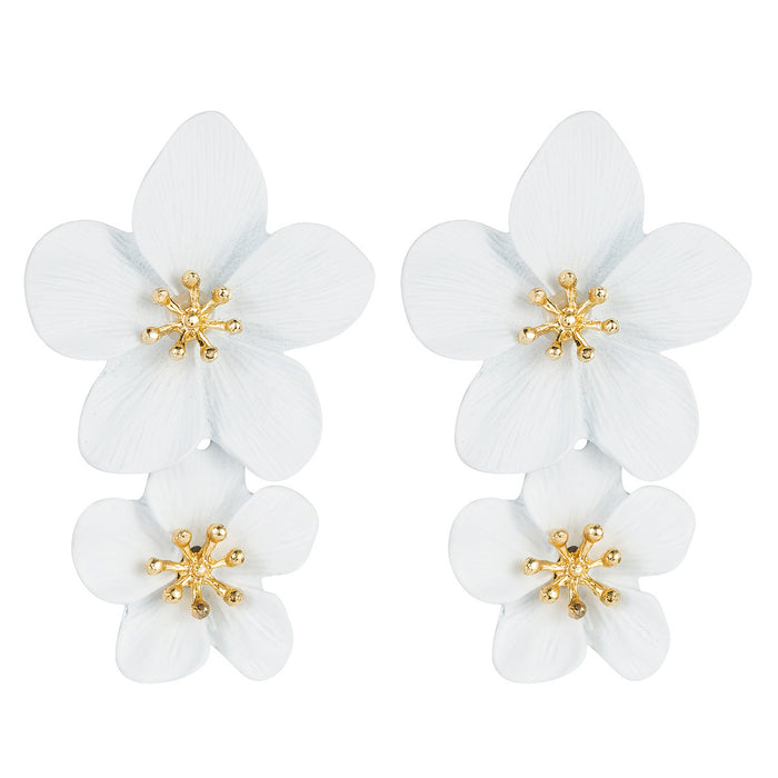 Wholesale Flower Earrings Women's Double-layer Long earring