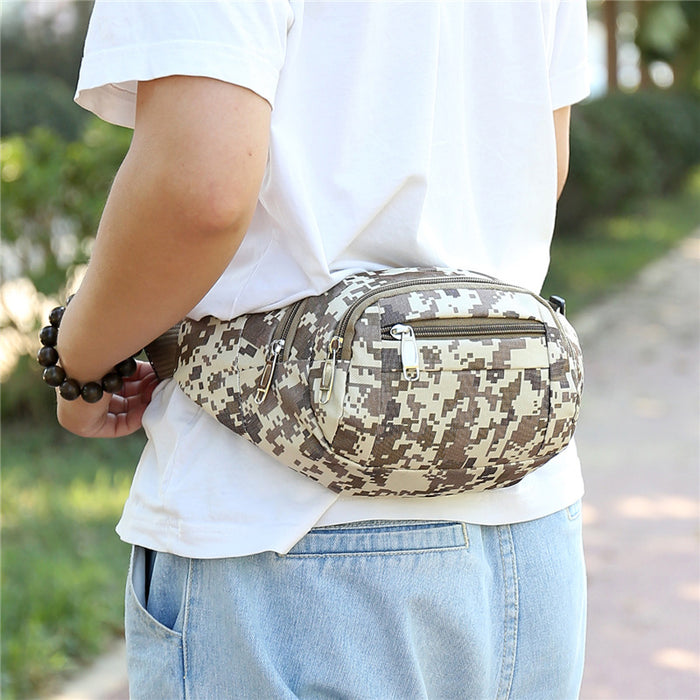 Wholesale Outdoor mobile phone waist bag multi-functional sports messenger bag camouflage chest bag