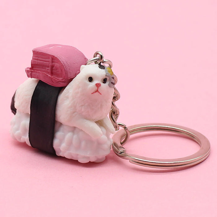 Wholesale PVC Cartoon Cat Keychain JDC-KC-XiangY064