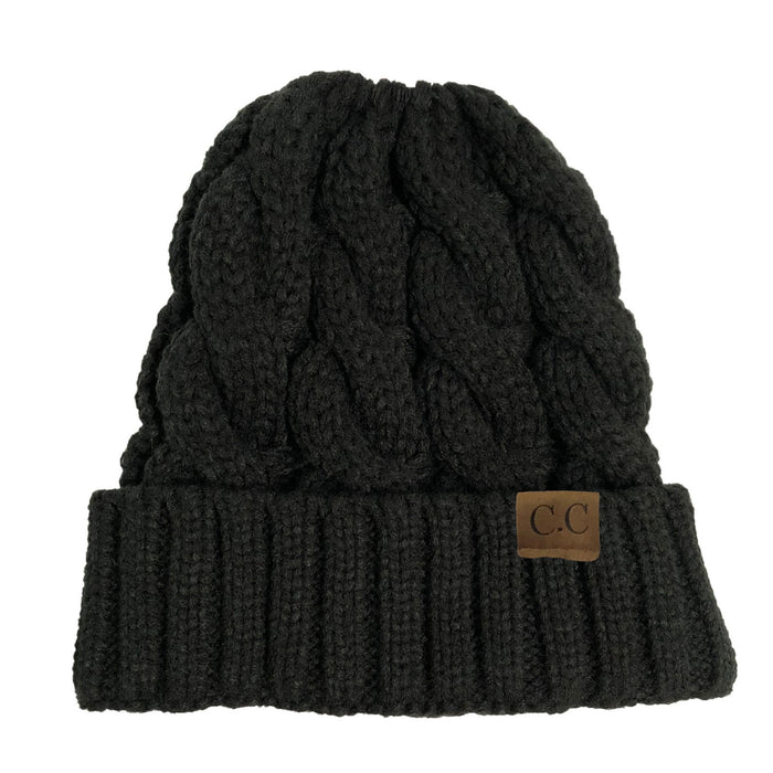Wholesale Solid Color Rolled Edge Knitted Hat Winter Woolen Hat JDC-FH-HuiR001