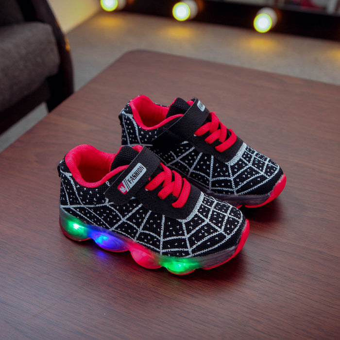 Wholesale Children's Shoes Children's Luminous Shoes Running Shoes Baby Sparkling Single Shoes Sports Shoes Mesh Surface JDC-KS-GS002