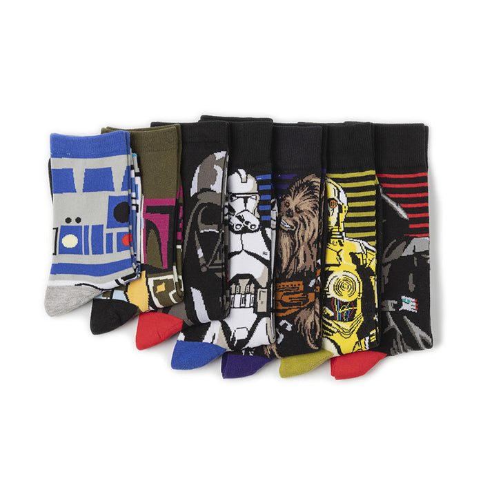 Wholesale  Men's Cotton Cartoon Cartoon Socks Black Socks Women's Cotton Men's Socks