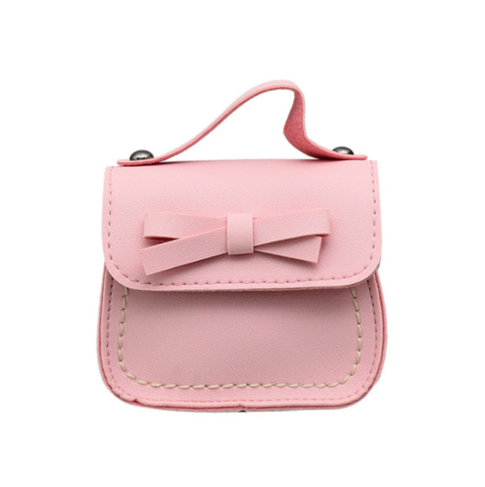Wholesale Children's crossbody bag, girls' bow, simple and fashionable baby single shoulder change accessory bag