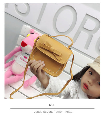 Wholesale Children's crossbody bag, girls' bow, simple and fashionable baby single shoulder change accessory bag