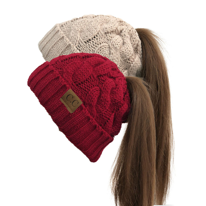 Wholesale Solid Color Rolled Edge Knitted Hat Winter Woolen Hat JDC-FH-HuiR001
