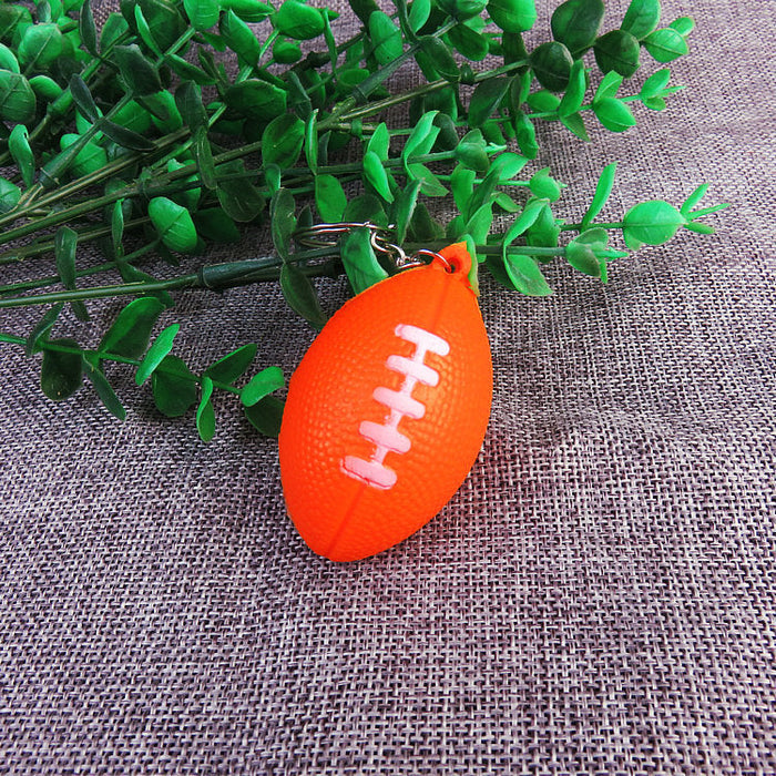 Wholesale Football Rugby Silicone Keychains