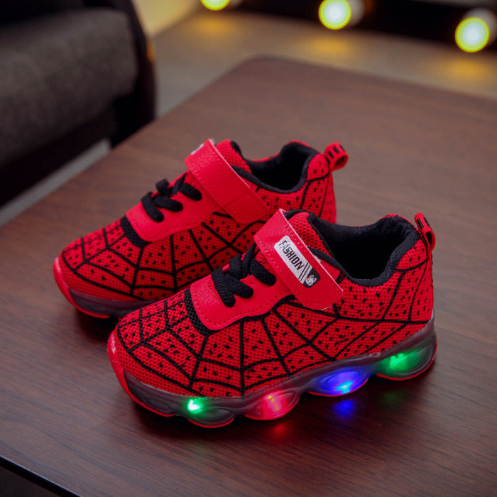 Wholesale Children's Shoes Children's Luminous Shoes Running Shoes Baby Sparkling Single Shoes Sports Shoes Mesh Surface JDC-KS-GS002