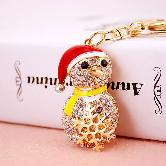 Wholesale Zinc Alloy Christmas Tree Keychain with Red Bell and  Holiday Gift Car Key Accessory