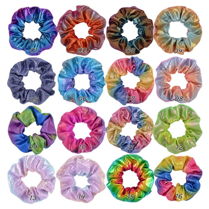 Wholesale Polyester Laser Fabric Two-color Gradient Hair Band JDC-HS-Xiane003