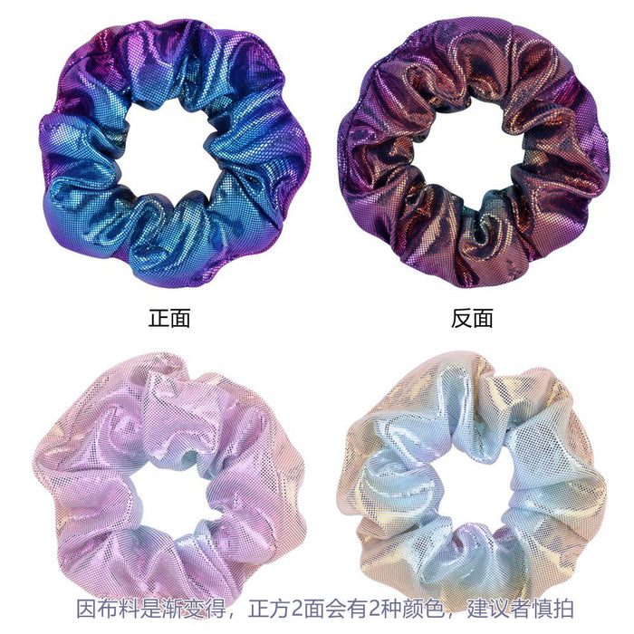 Wholesale Polyester Laser Fabric Two-color Gradient Hair Band JDC-HS-Xiane003