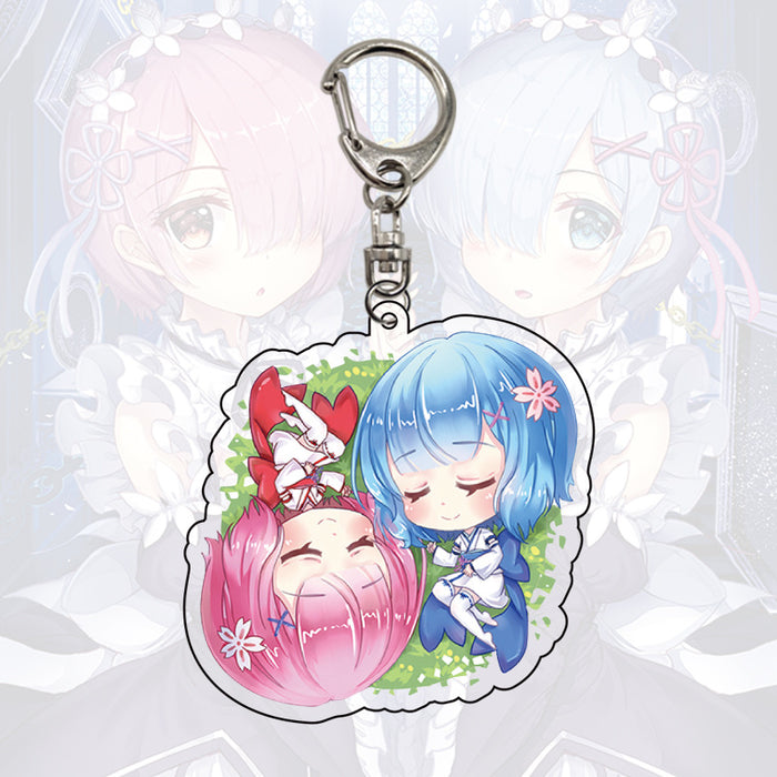 Wholesale Transparent keychain acrylic pendant