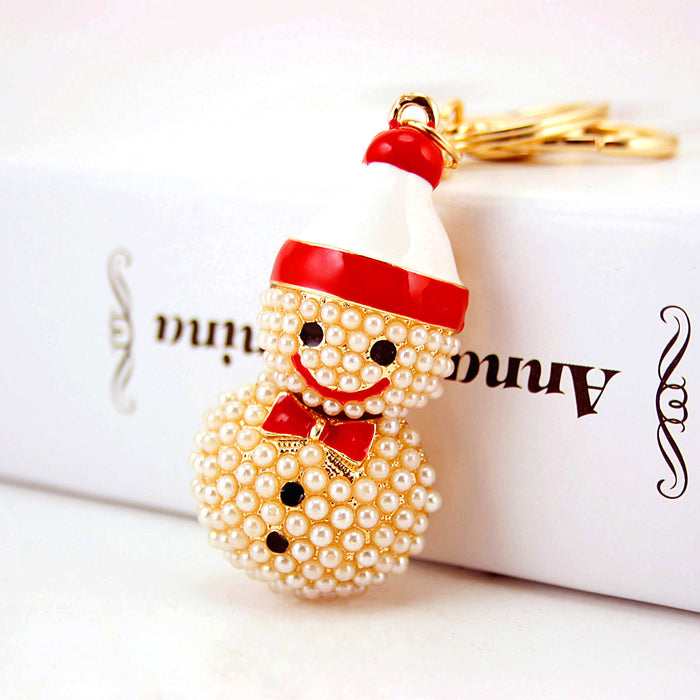 Wholesale Zinc Alloy Christmas Tree Keychain with Red Bell and  Holiday Gift Car Key Accessory