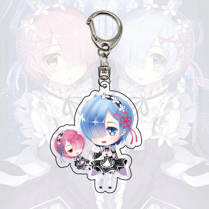 Wholesale Transparent keychain acrylic pendant