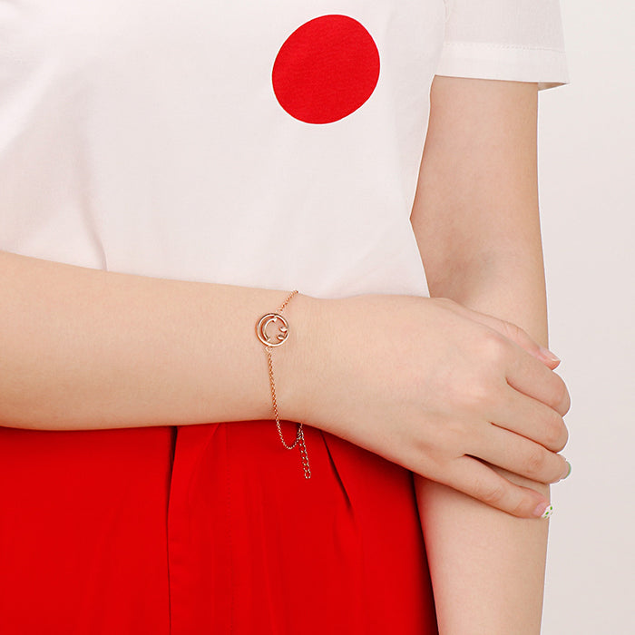 Wholesale Titanium steel 18K gold plated bracelet