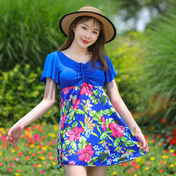 Wholesale Split swimsuit for women, conservative, covering belly, fat, loose, hot spring swimsuit