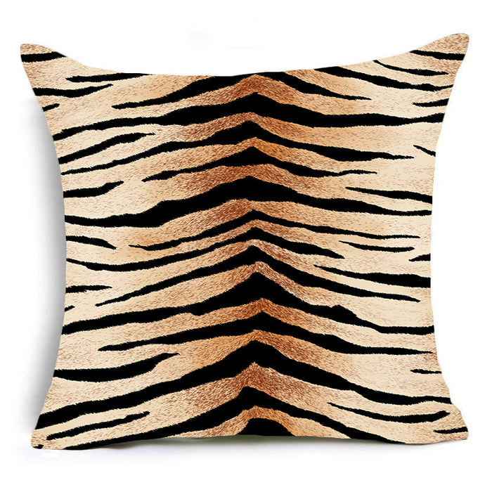 Wholesale 45*45 Short Plush Animal Print Leopard Print Pillowcase JDC-PW-ZiM004