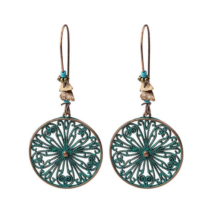 Wholesale hollow pattern geometric earrings exaggerated fashion personality