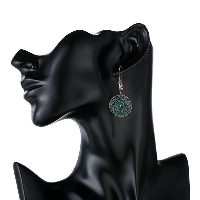 Wholesale hollow pattern geometric earrings exaggerated fashion personality