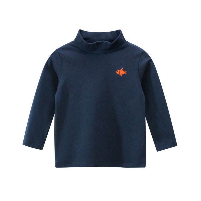 Wholesale Children's and Boys' Baby Long Sleeved T-shirts High Necked Base Shirts JDC-CTS-SXZB001