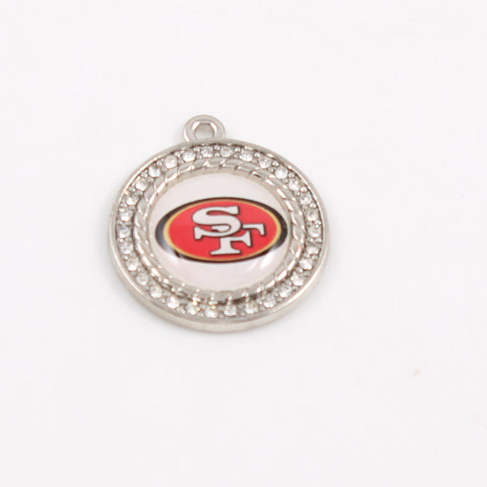 Wholesale Diamond Pendant Olive Team Patriotic Pendant Jewelry Accessories