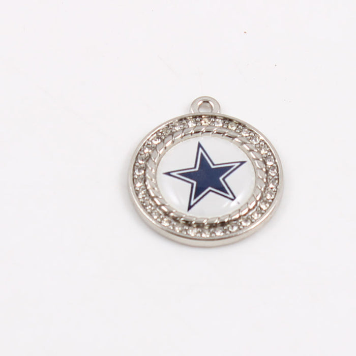 Wholesale Diamond Pendant Olive Team Patriotic Pendant Jewelry Accessories