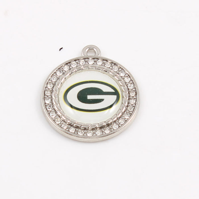 Wholesale Diamond Pendant Olive Team Patriotic Pendant Jewelry Accessories