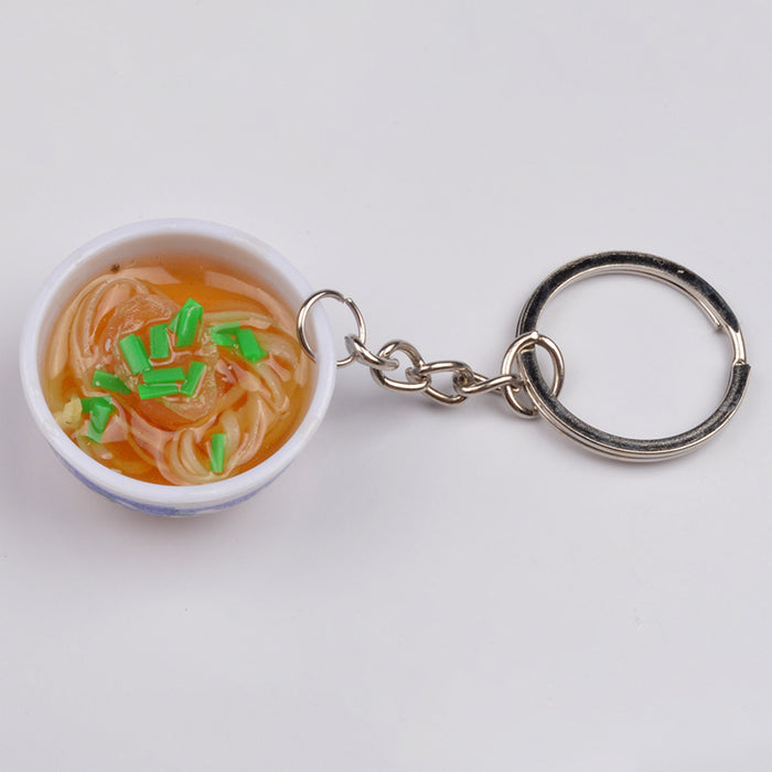Wholesale Chinese Style Blue White Porcelain Bowl Keychain PVC Decorative Car Key Accessory Gift MOQ≥2