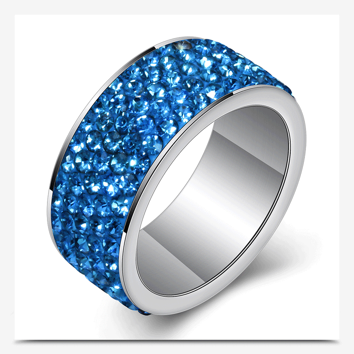 Wholesale Stainless Steel Titanium Steel Dot Diamond Rings Simple and Fashionable Couple Rings