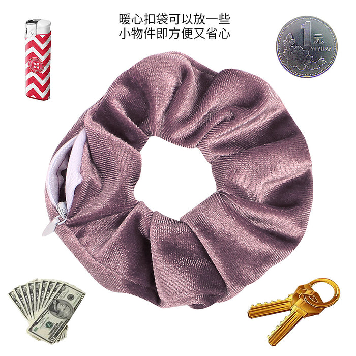 Wholesale Velvet Zipper Hair Tie JDC-HS-Yiyan007