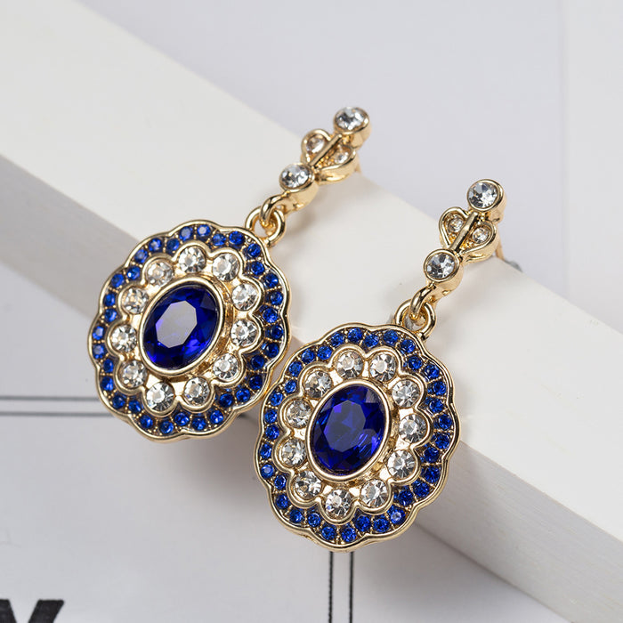 Wholesale Jewelry earrings, earrings, creative sapphire, fashionable rhinestone jewelry, women's earrings