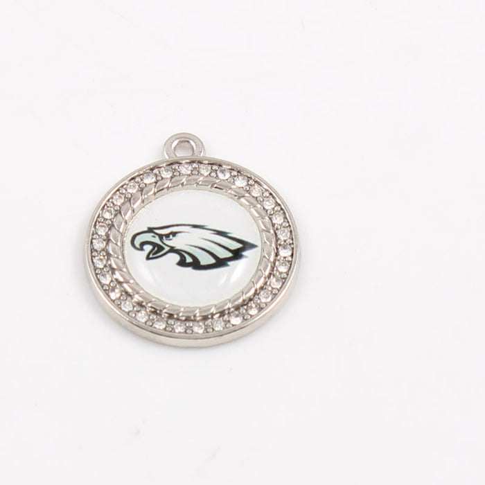 Wholesale Diamond Pendant Olive Team Patriotic Pendant Jewelry Accessories