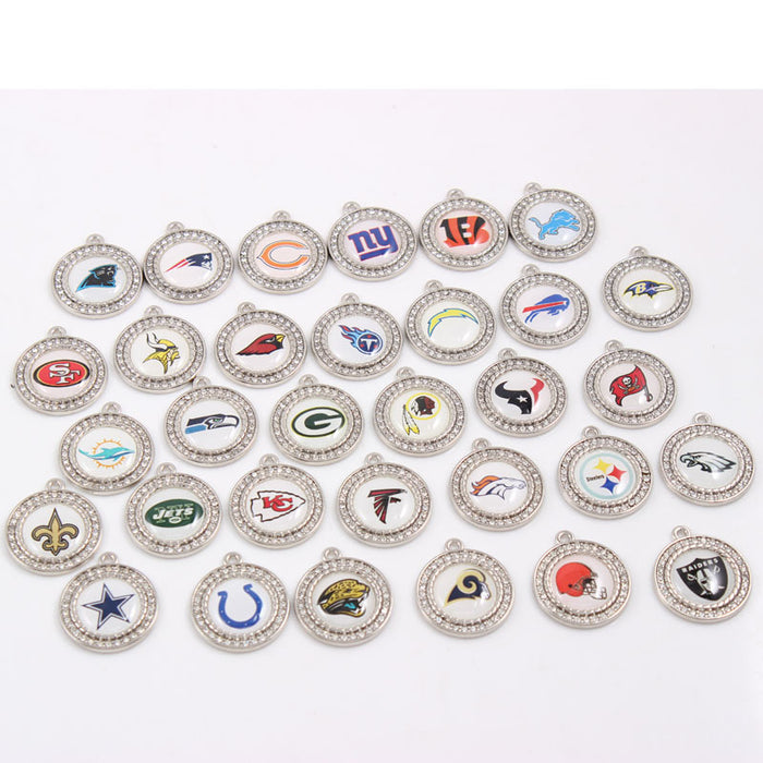 Wholesale Diamond Pendant Olive Team Patriotic Pendant Jewelry Accessories