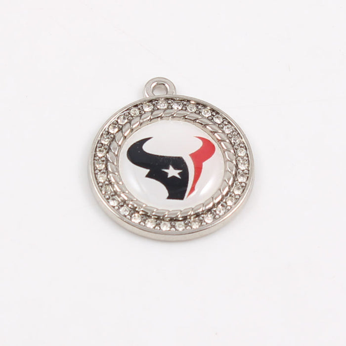 Wholesale Diamond Pendant Olive Team Patriotic Pendant Jewelry Accessories