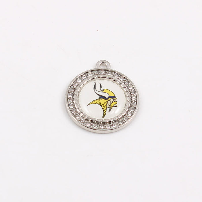 Wholesale Diamond Pendant Olive Team Patriotic Pendant Jewelry Accessories