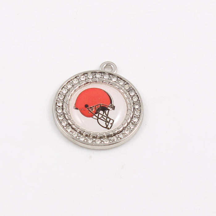 Wholesale Diamond Pendant Olive Team Patriotic Pendant Jewelry Accessories