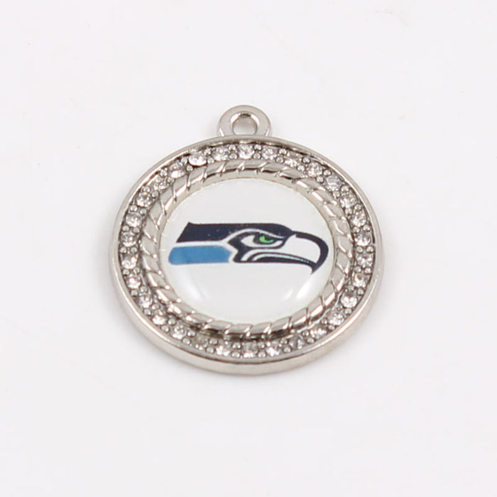 Wholesale Diamond Pendant Olive Team Patriotic Pendant Jewelry Accessories