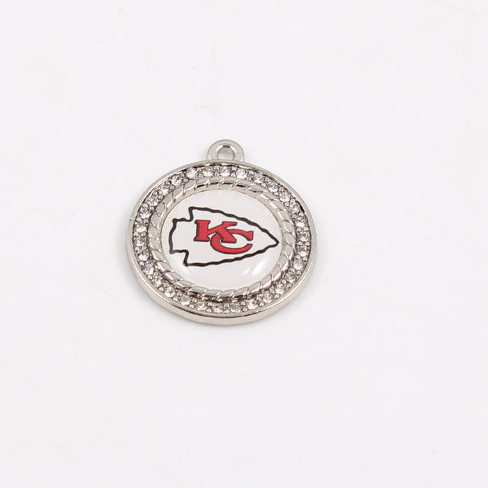 Wholesale Diamond Pendant Olive Team Patriotic Pendant Jewelry Accessories