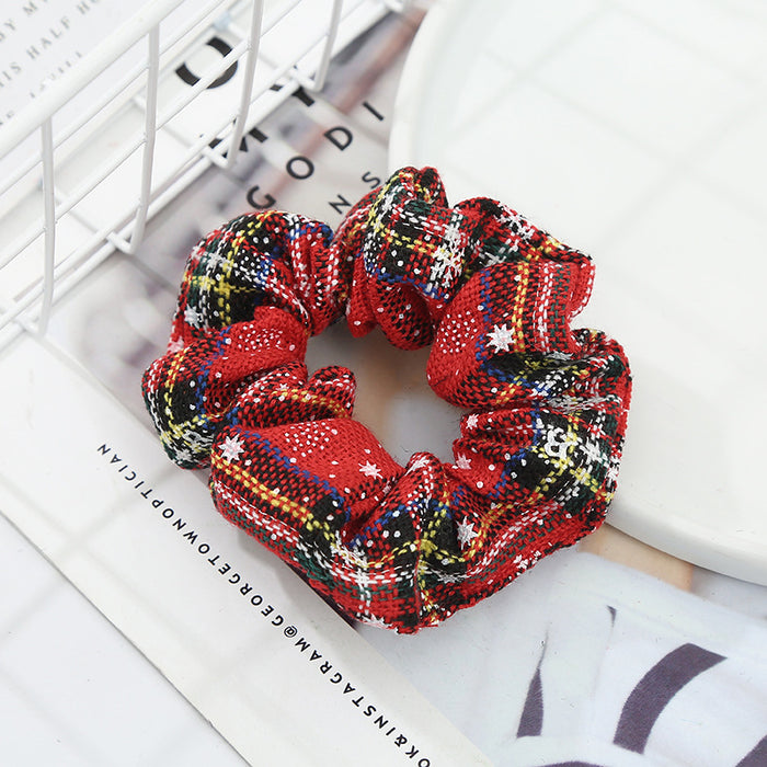 Wholesale Christmas Style Large Intestine Hair Scrunchies JDC-HS-Heqin007