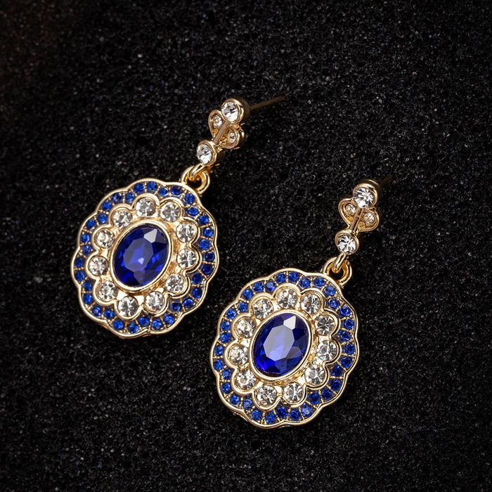 Wholesale Jewelry earrings, earrings, creative sapphire, fashionable rhinestone jewelry, women's earrings