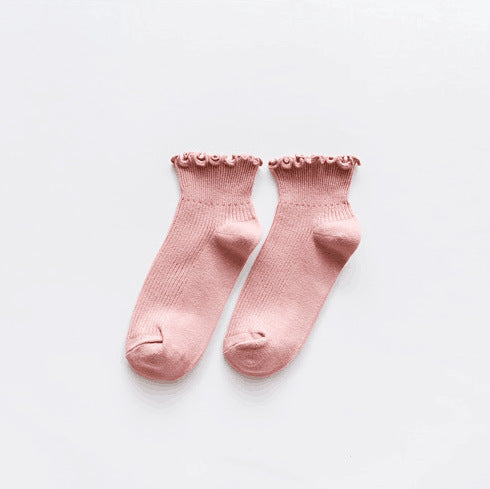 Wholesale Lace short tube cotton socks, cotton short boots, boat socks