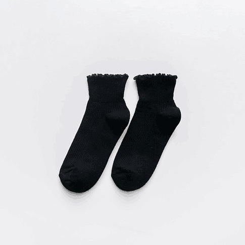 Wholesale Lace short tube cotton socks, cotton short boots, boat socks
