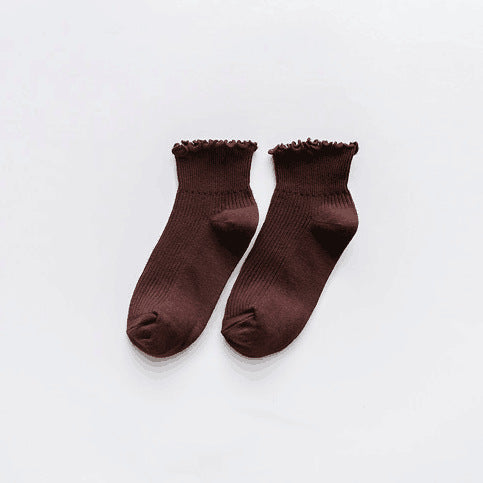 Wholesale Lace short tube cotton socks, cotton short boots, boat socks